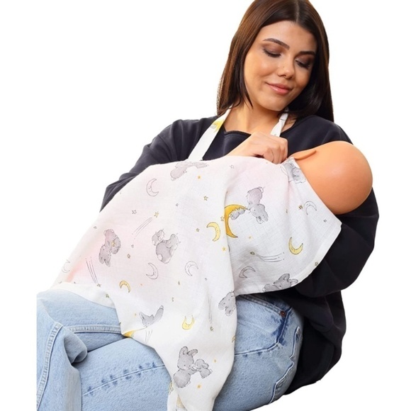 Brand New Set of 2 Go Mommy Nursing Covers Breastfeeding Muslin Cloth 60"x90" - Picture 9 of 12
